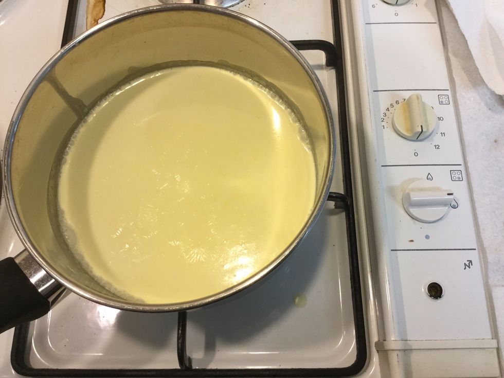 Have the cream to just under boiling point.