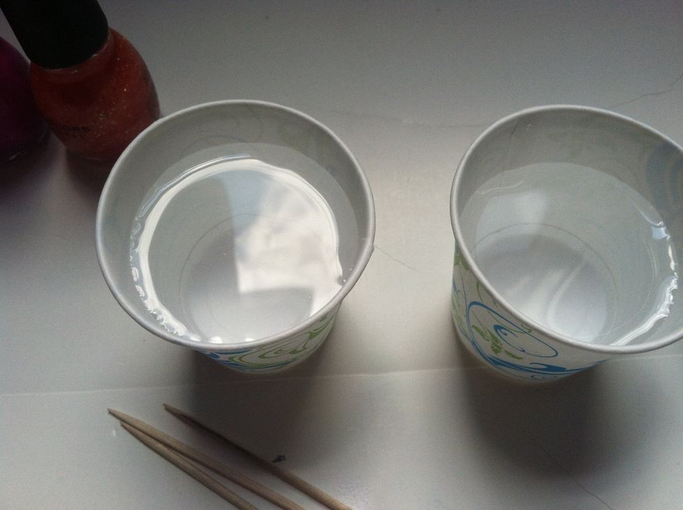 Have the cups with water ready too!