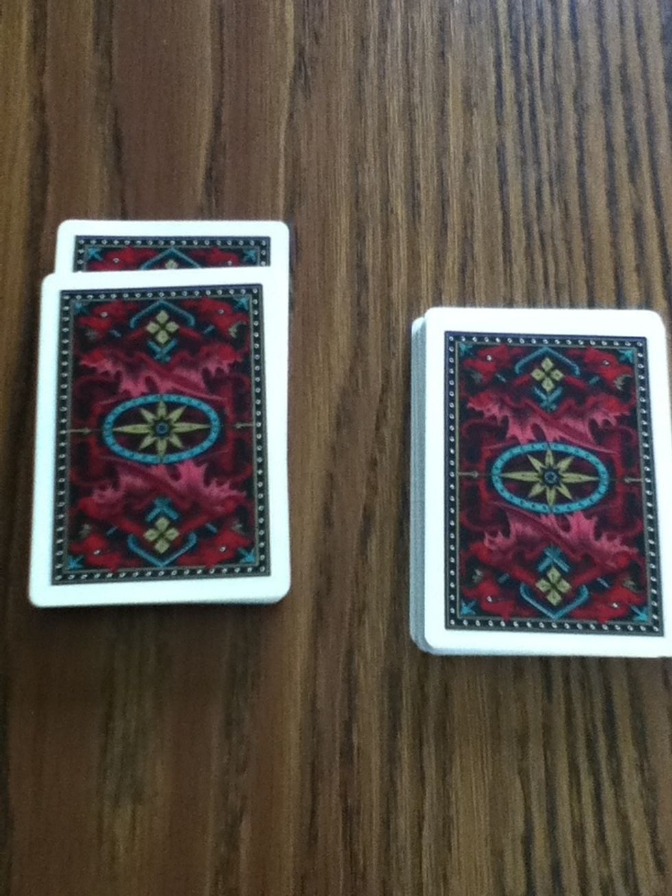 Have them stick there card in the other pile.