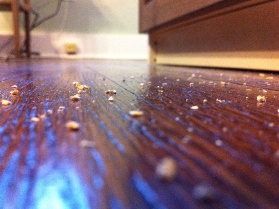 Have to remember to sweep up my sawdust before the Mrs comes home.