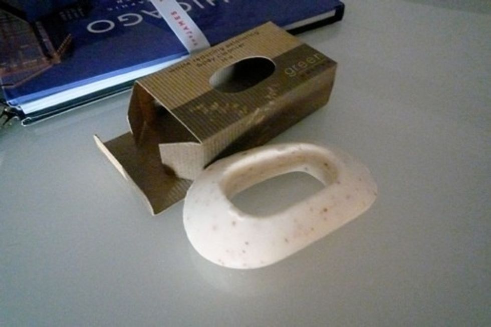 Have you ever seen such "green soap" known for its hollow centre which prevents wastage? Personally I do not think these are helpful because there is still wastage when the bar breaks.