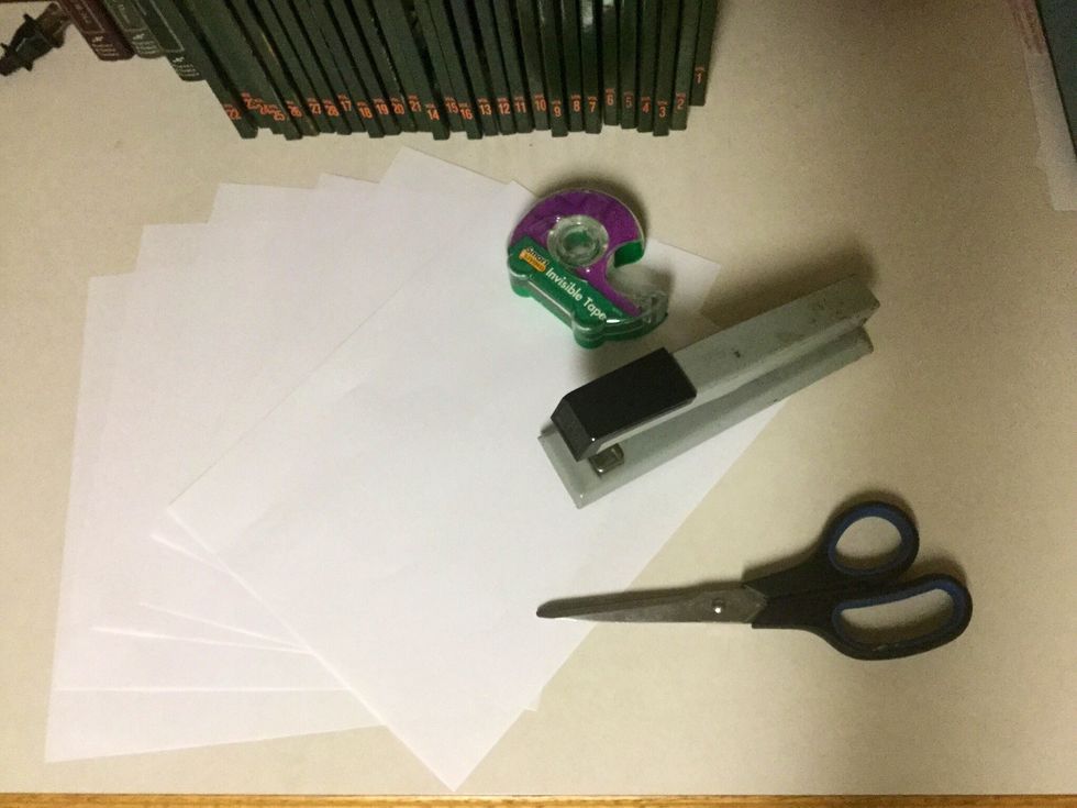 Have you ever wanted to make cool Christmas decorations but just thought you weren't artistic enough? Here is a simple guide to making a three dimensional snowflake out of paper using these materials!