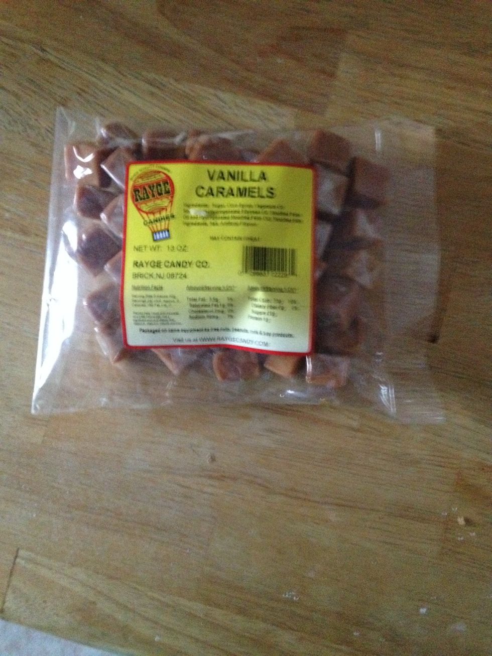 Have your Carmel out and make sure, before you roll the dough take the Carmel of out the wrapper. Then take an inch. Of the cookies dough and then put the Carmel in the center and roll back in a ball