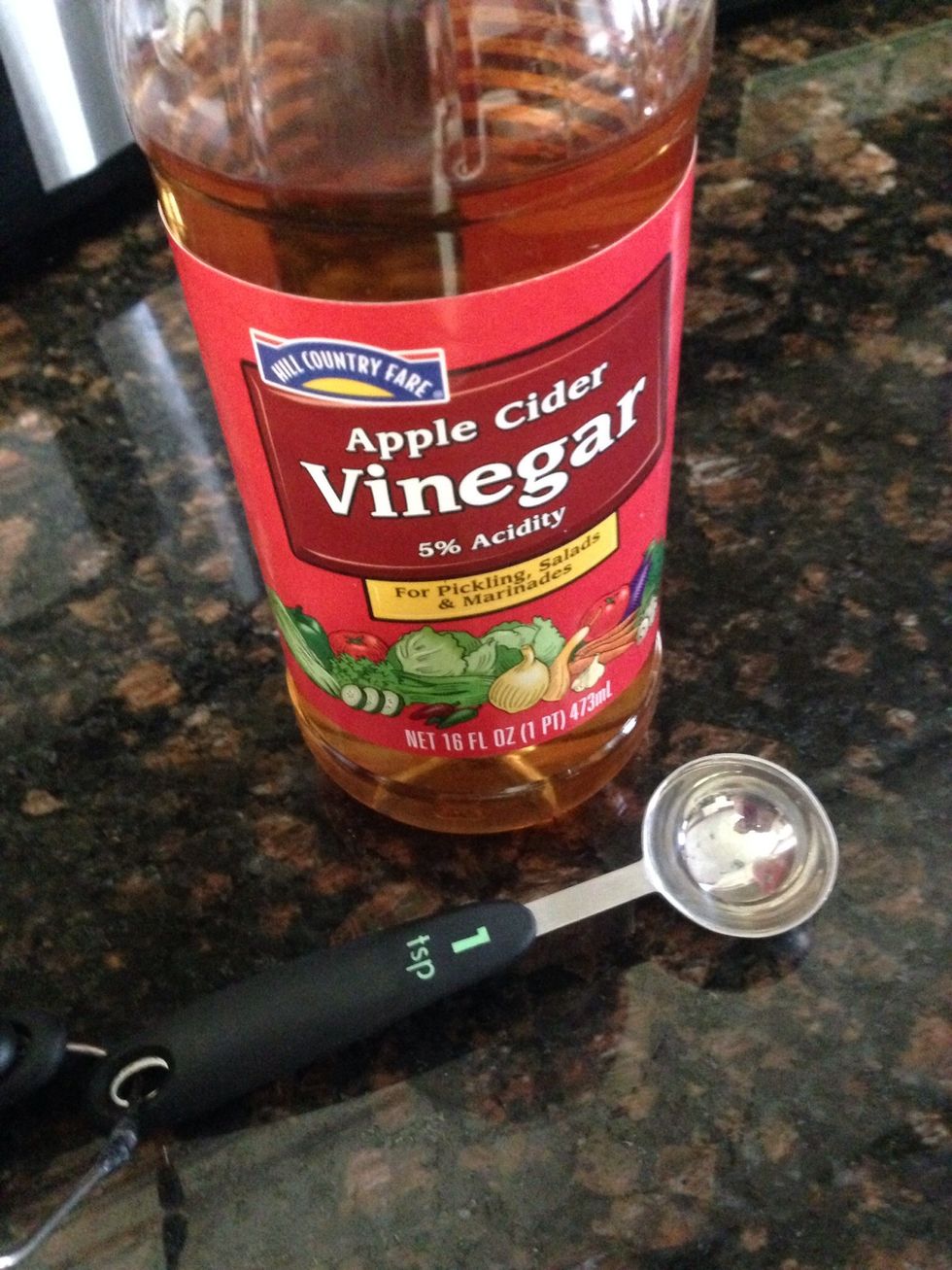 Have your cider vinegar ready to go.