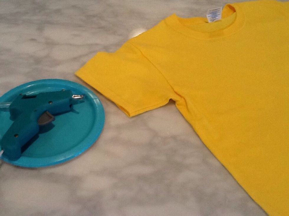 Have your glue gun plugged in and ready.