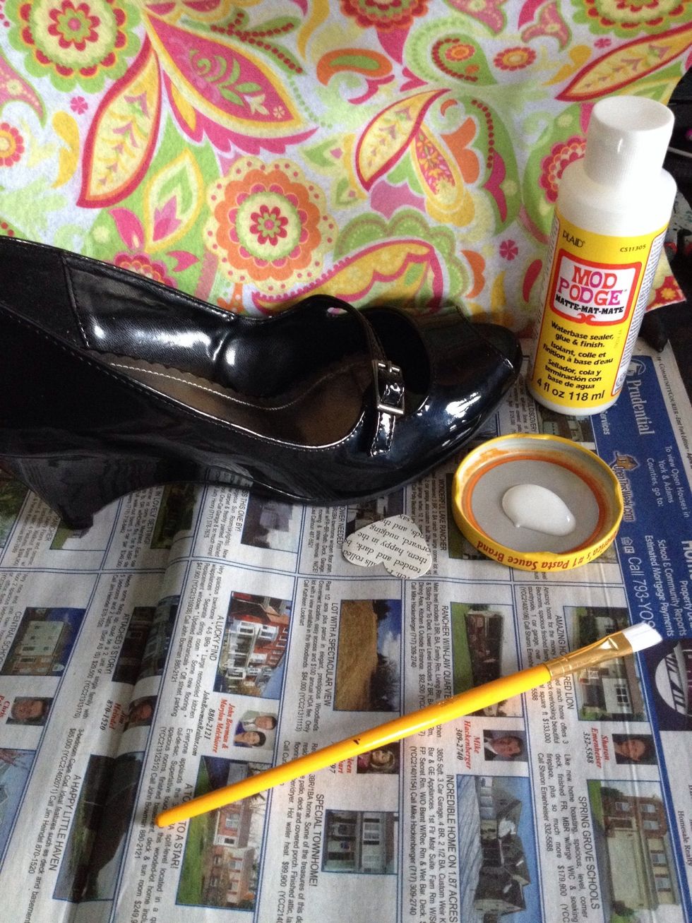 Have your shoe properly cleaned with soap and water and make sure the surface is clean and dry before you begin.