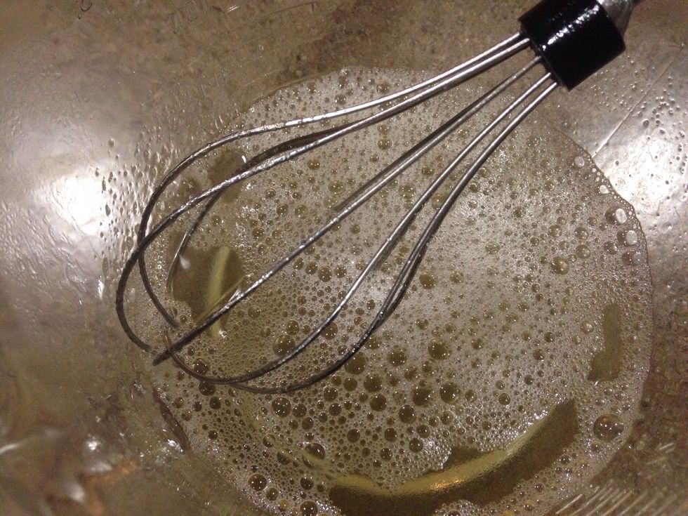 Heat 1/2c water and 1/2c vodka in microwave safe bowl for 2.5-3 mins. Whisk 2 packets gelatin until dissolved.