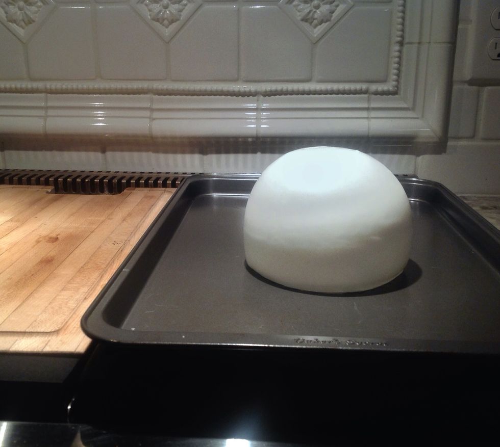 Heat a cookie sheet over the stove and place your dry luminary upside down on the sheet. This will even out the top edge of your luminary.