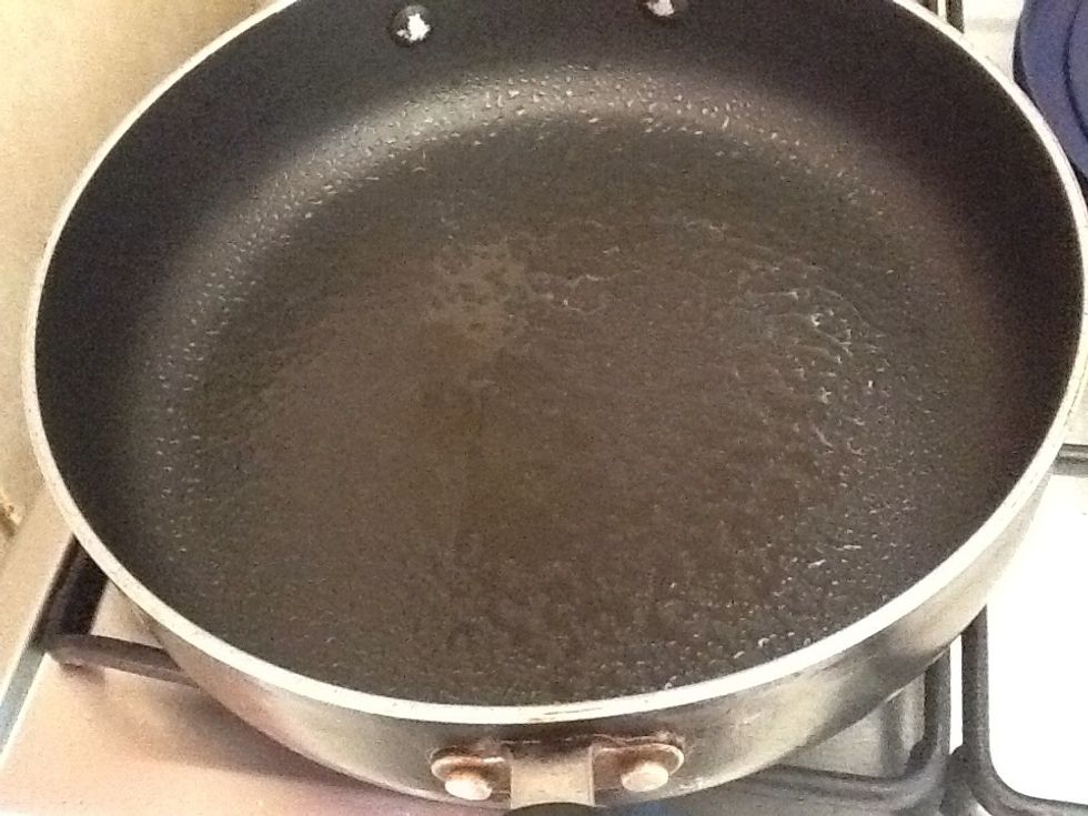 Heat a frying pan, add PAM