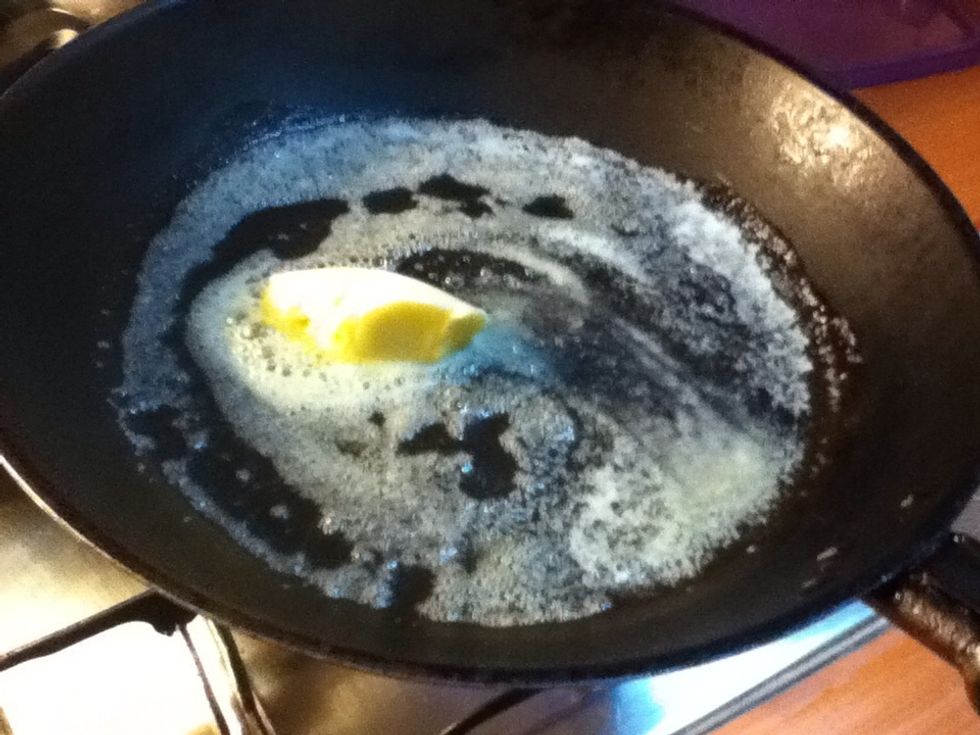 Heat a pan with butter (I used a little too much lol)