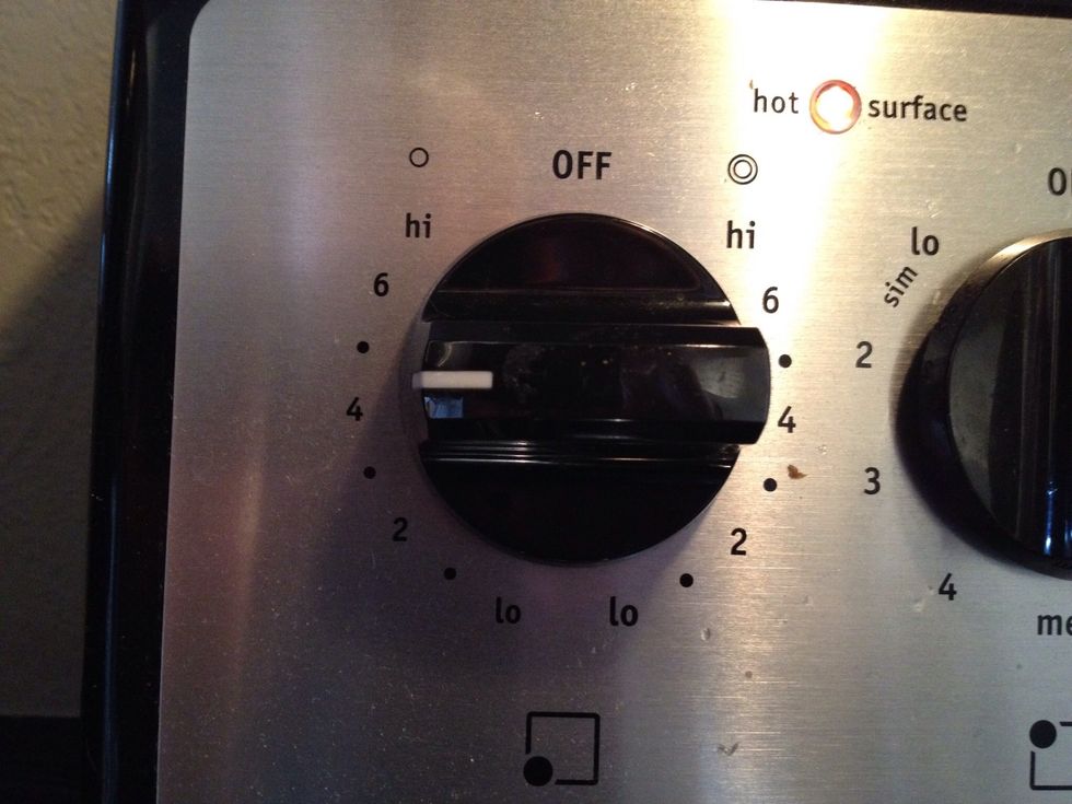 Heat a skillet/pan to medium high heat.