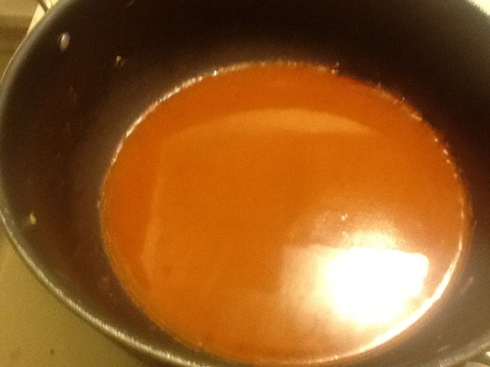 Heat enchilada sauce for about 5minutes on high flame