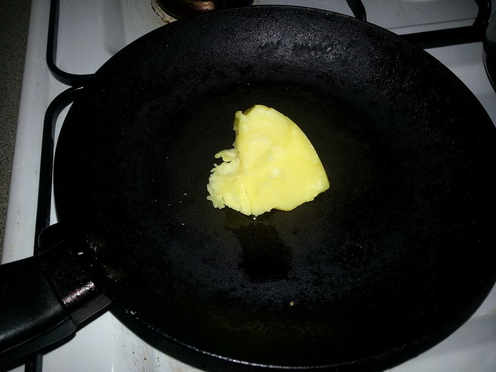 Heat ghee and add the coconut pieces