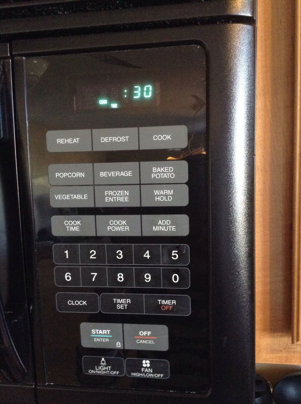 Heat morsels for 30 seconds.