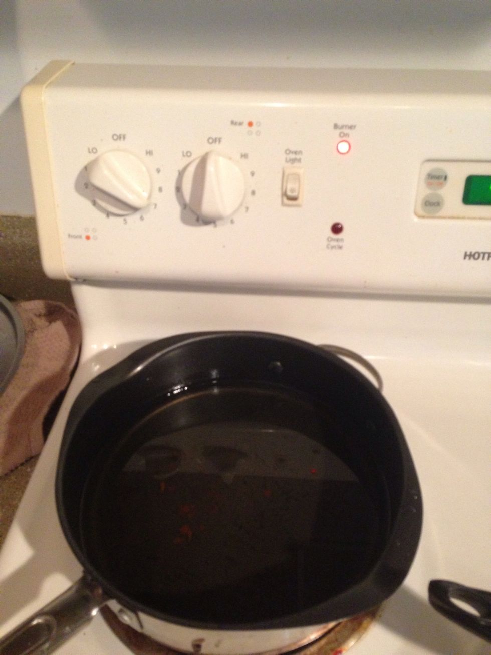 Heat oil in frying pan