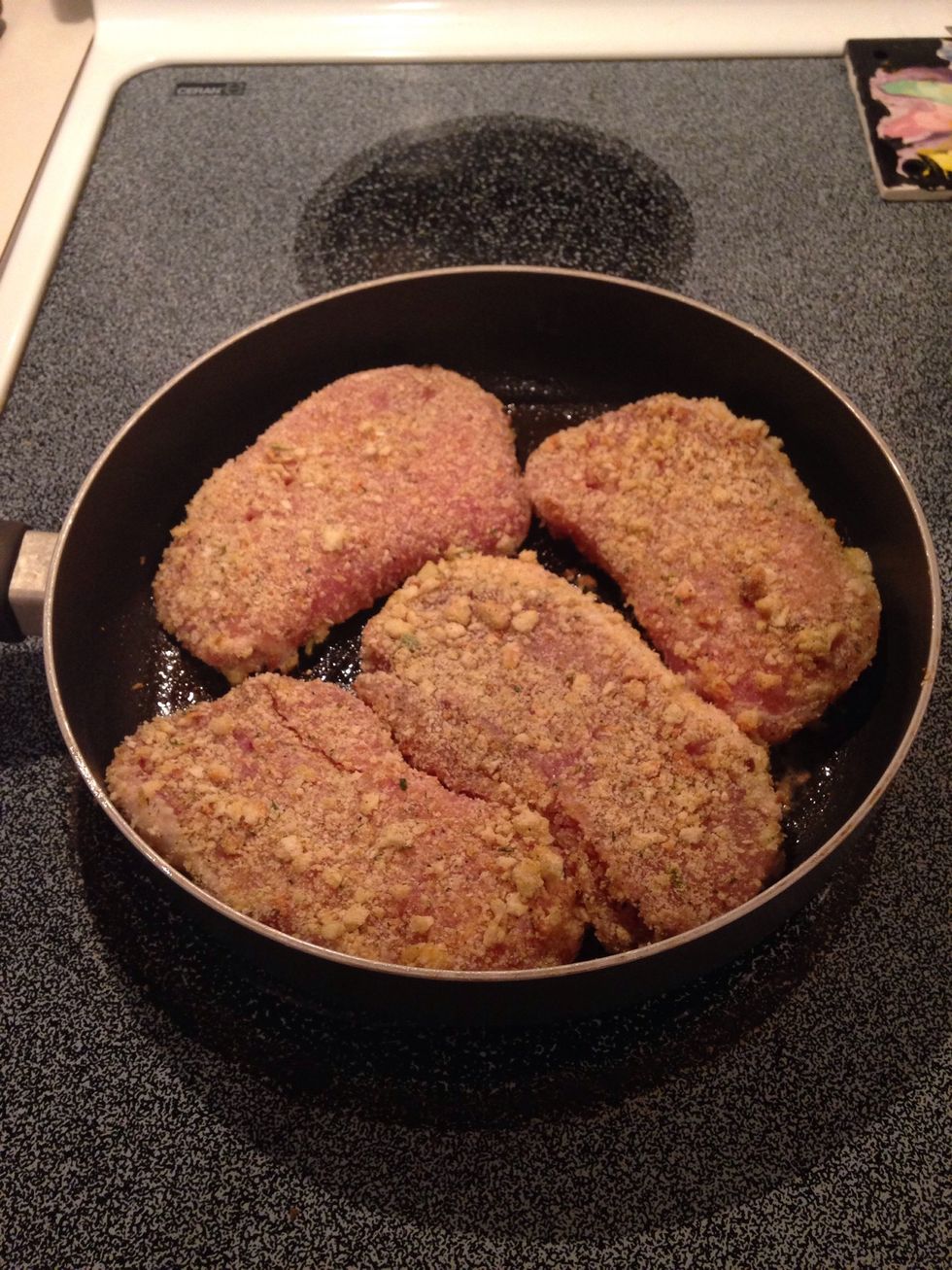 Heat oil in large pan over medium heat. Add pork.