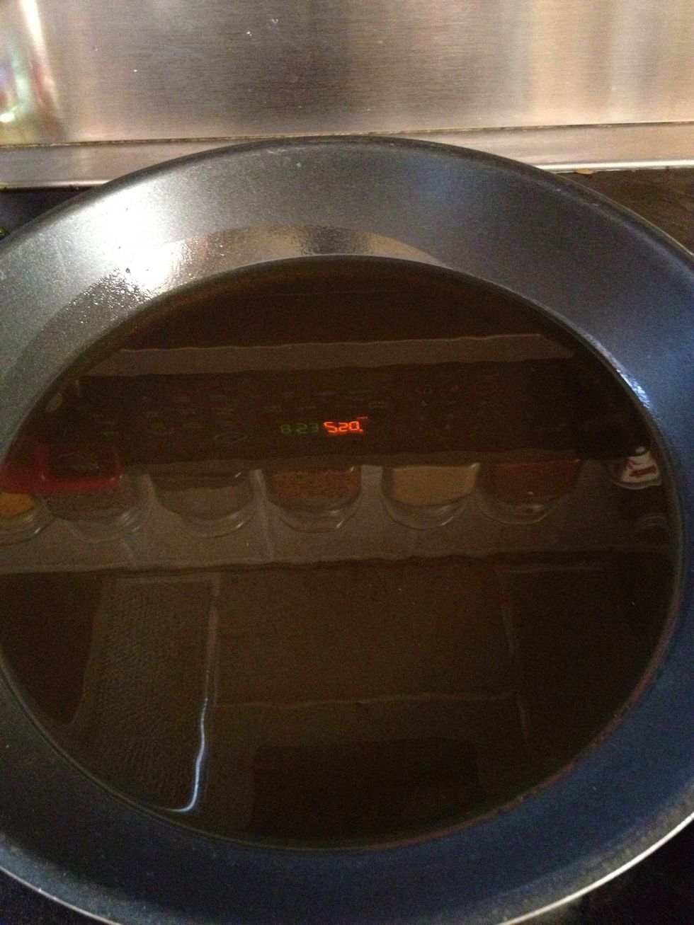 Heat oil in Pan almost half way