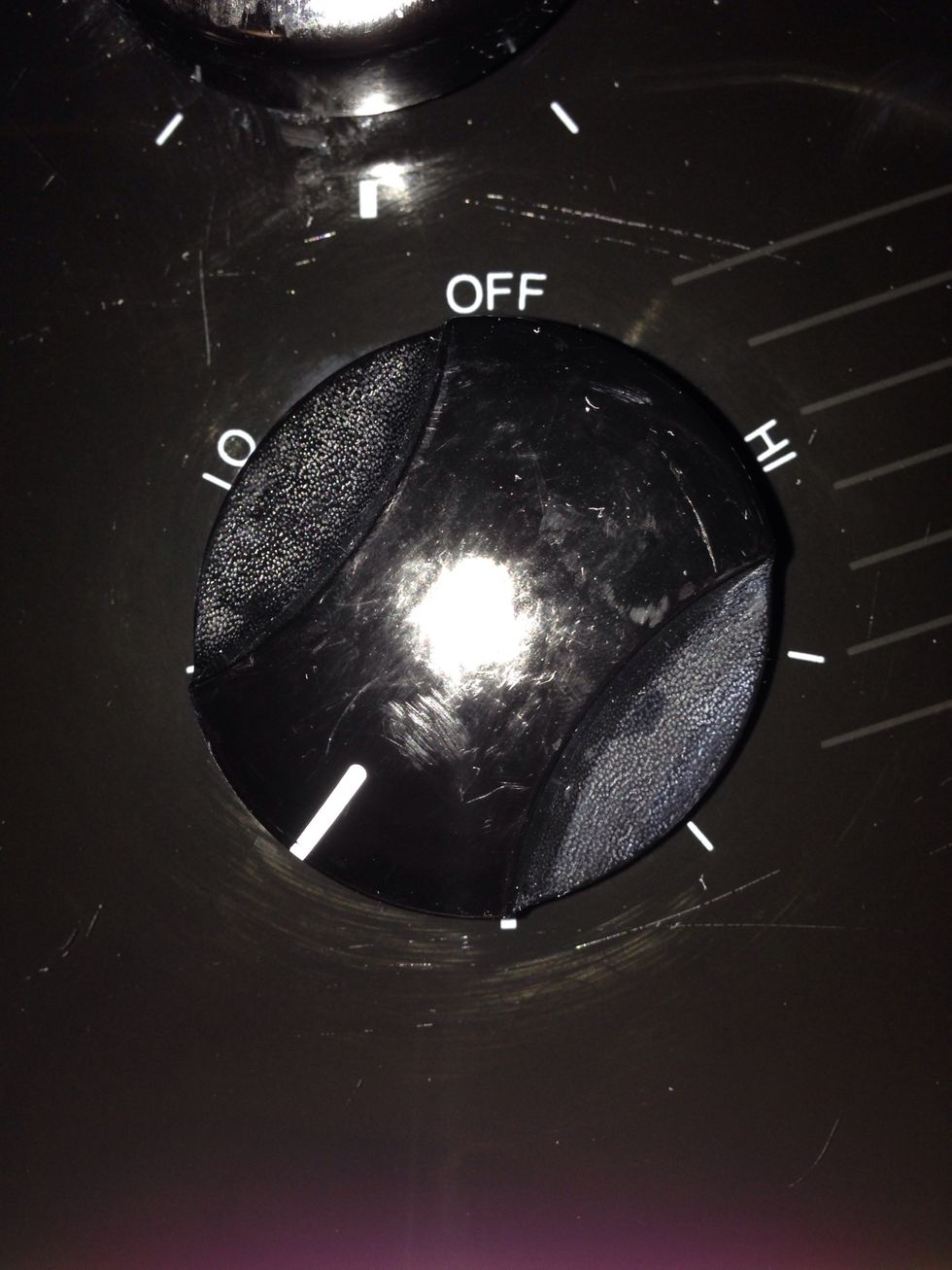 Heat oil on med/low heat