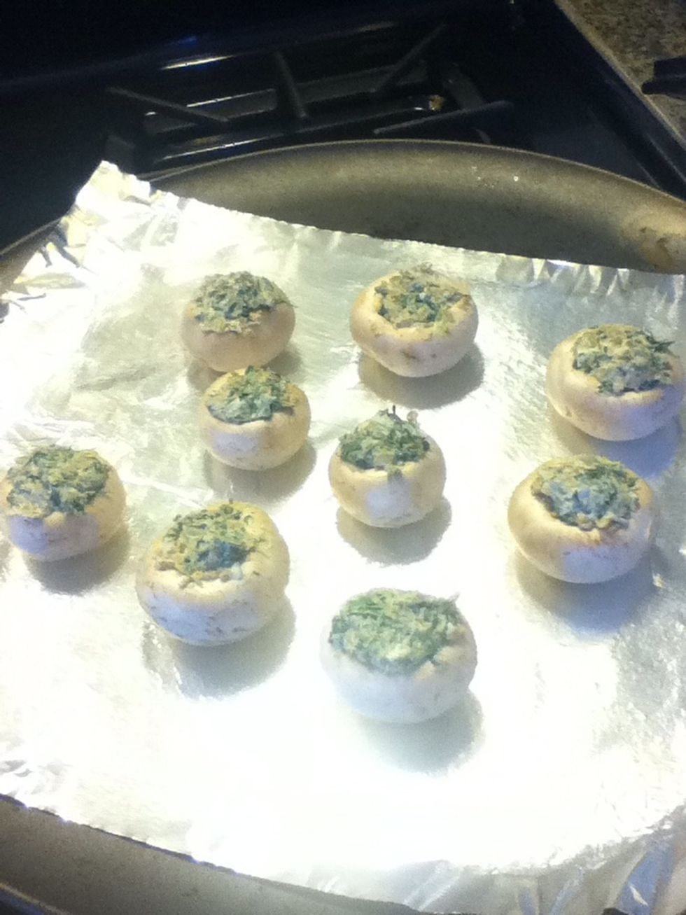 Heat oven to 400F and cook about 20 minuets or so.