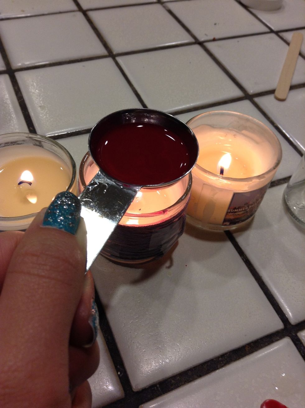 Heat over a candle while stirring then add two drops of vitamin e oil