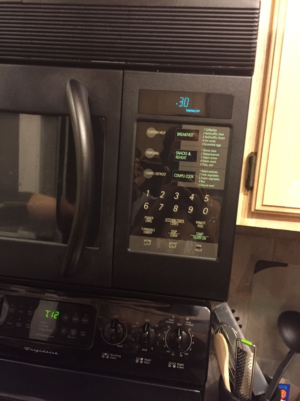 Heat shells for 30 seconds.