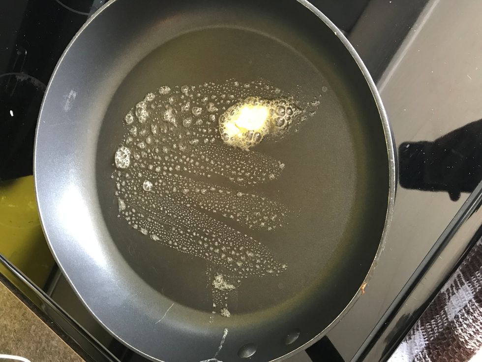 Heat skillet to medium heat and melt butter