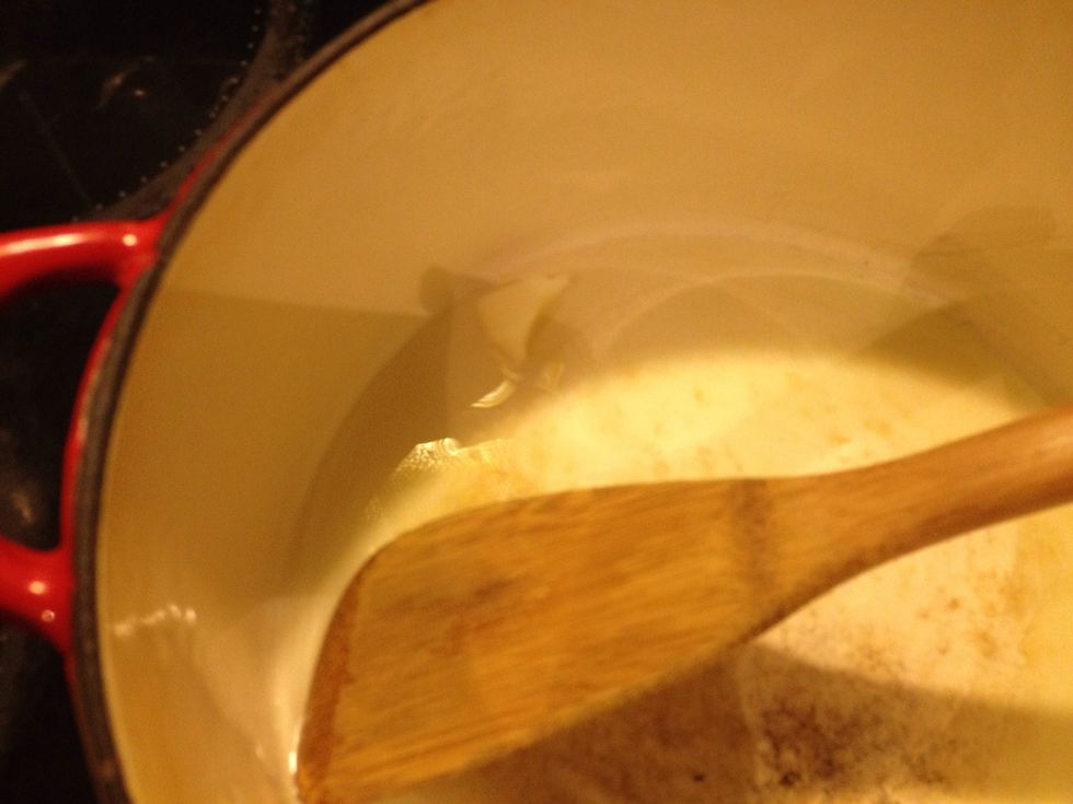 Heat some oil in a pot on high. I'm using grapeseed oil and coconut oil.