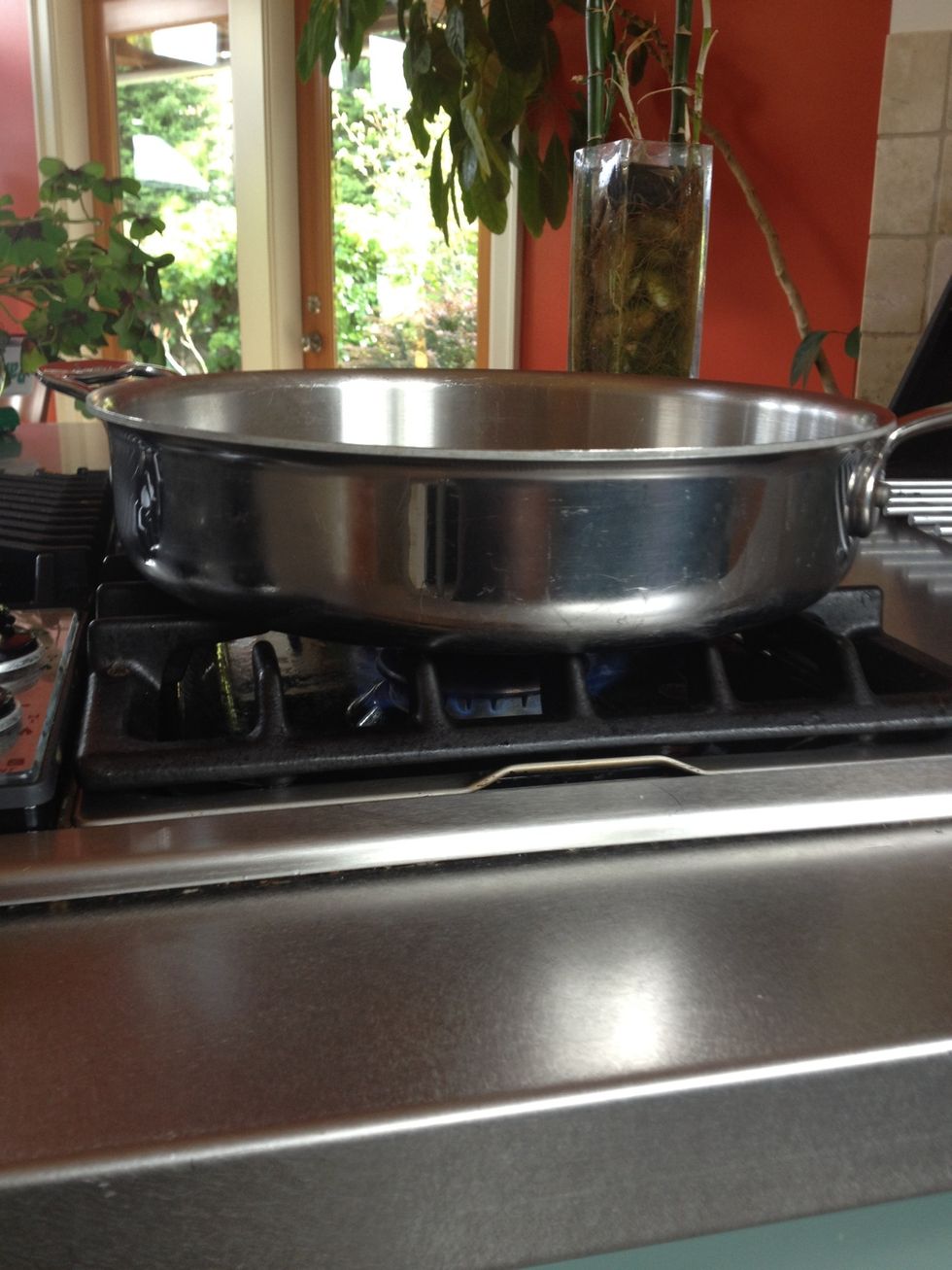 Heat stainless Steele pan