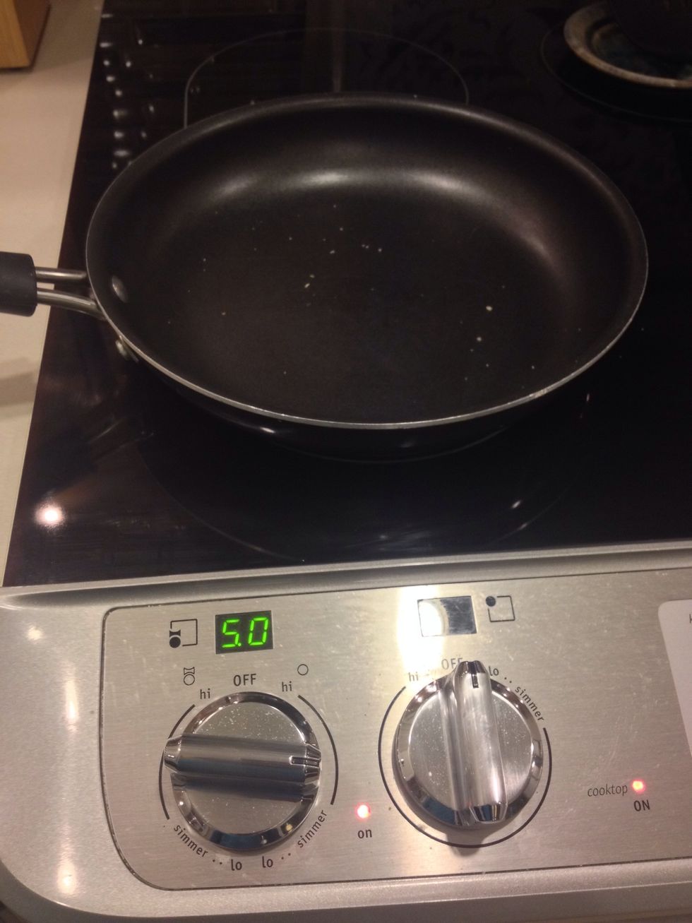 Heat stove on medium.