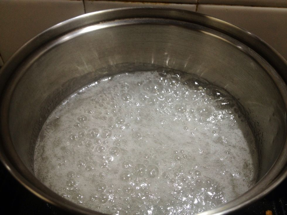 Heat strongly till caramelized. Note: Depending on heat, sugar will boil approximately 5 -10 minutes before caramelizing or browning starts.