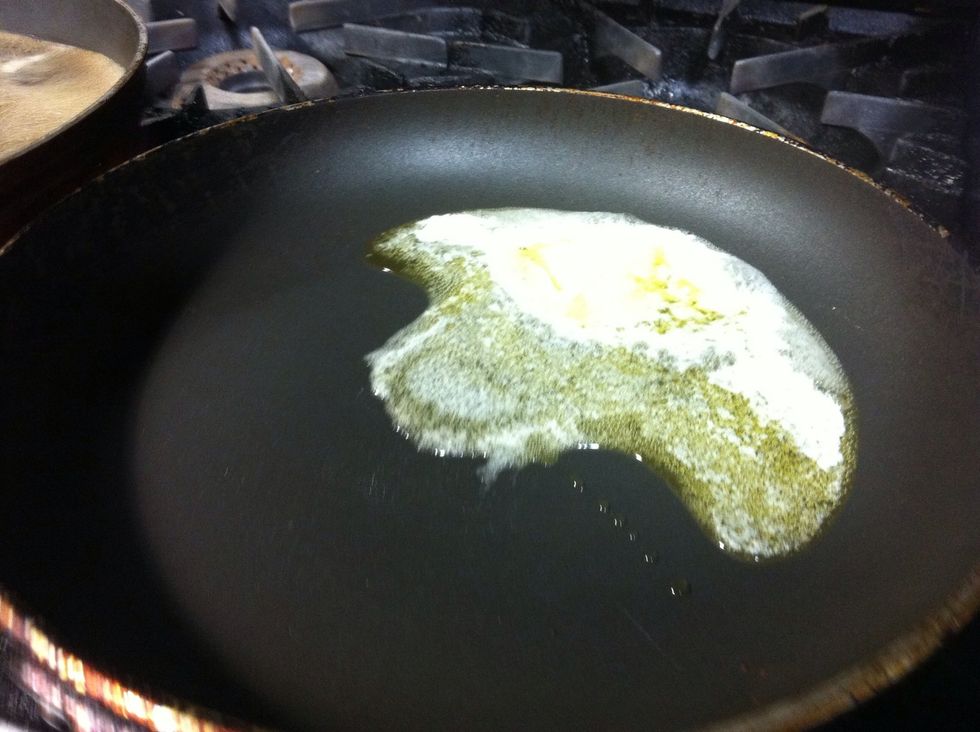Heat the butter and oil in a large, straight- side saut\u00e9 pan.