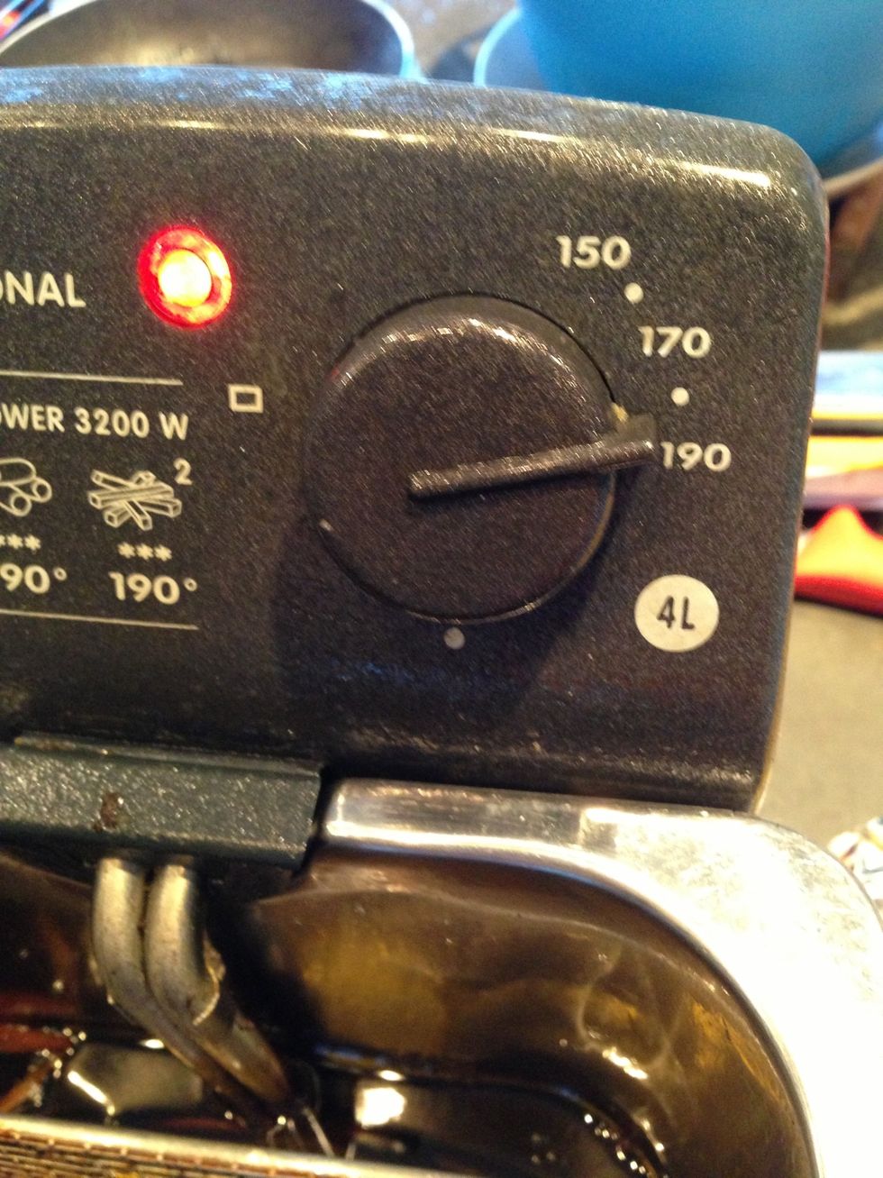 Heat the deep fryer to 180C.