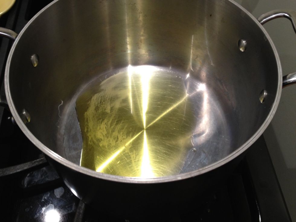 Heat the olive oil in a medium pot over medium-high heat.