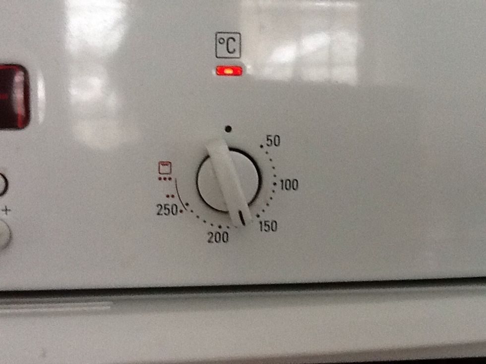 Heat the oven to 175\u00b0 degrees.