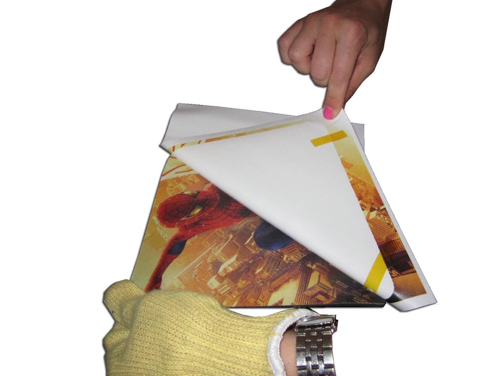 Heat the paper at 330-345 F (depending on your heat press) for 30 seconds. You may peel the paper after the 30 seconds are up.