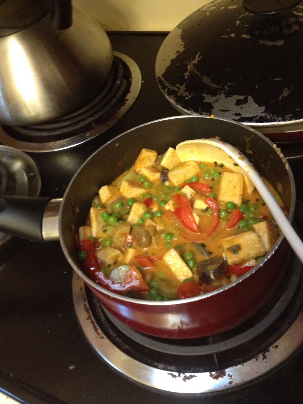 Heat till all is warm and cozy in curry town