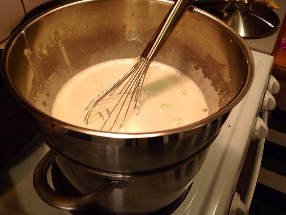 Heat up the icecream mix in a double broiler or similar.