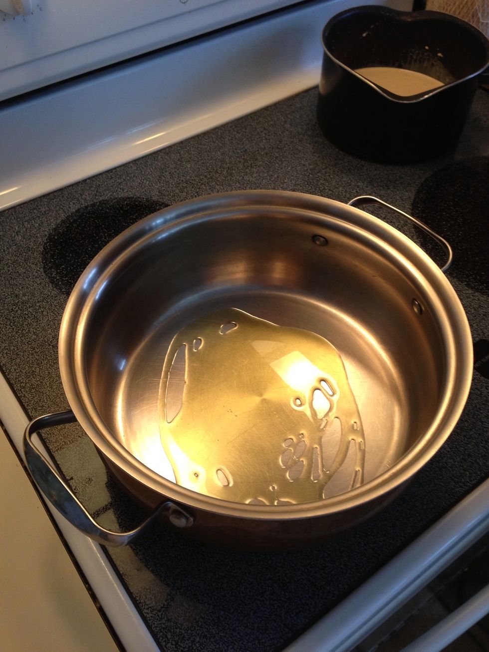 Heat up the oil to the point of smoke
