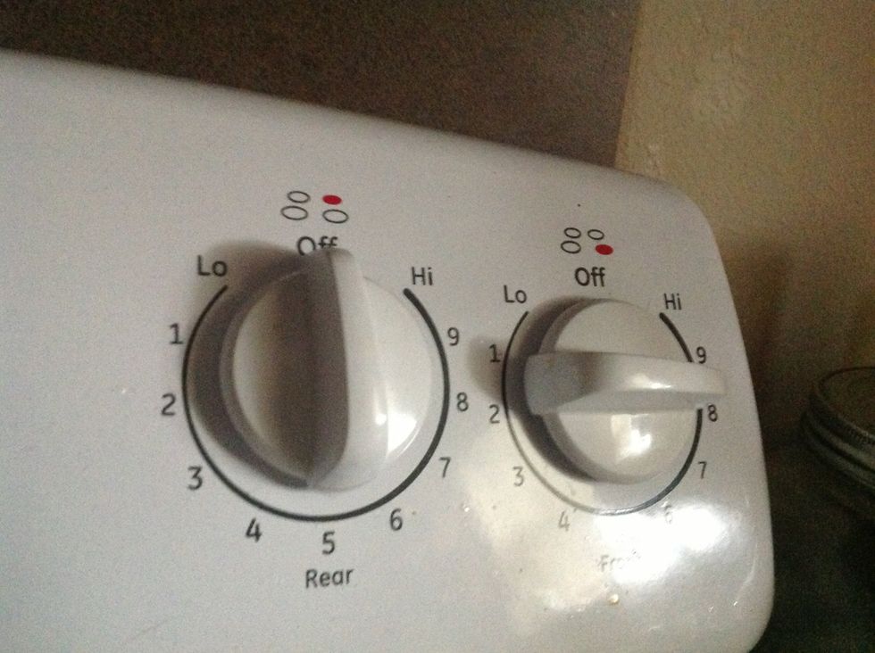 Heat up the water to boiling.