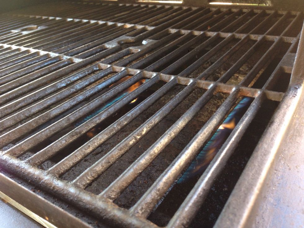 Heat up your grill. And oil the grill grates. You can use a paper towel and put oil on it while wiping the grill grates.