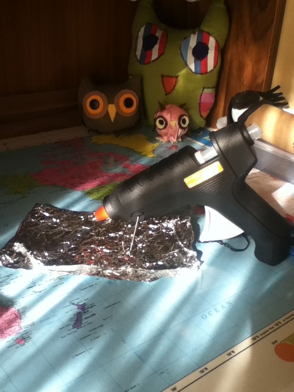 Heat up your hot glue gun