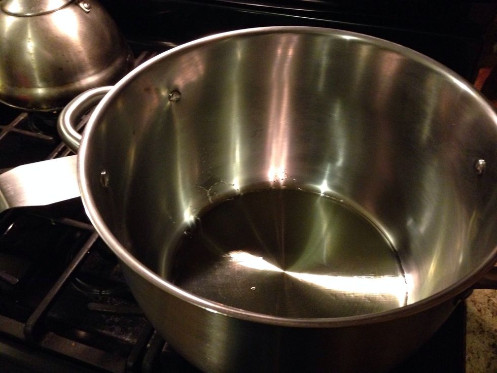 Heat up your oil over medium heat.