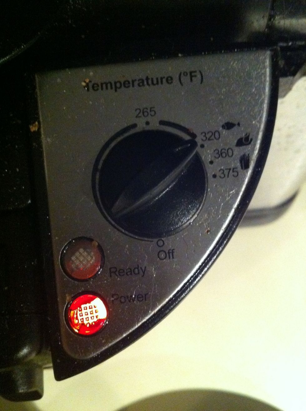 Heat your fryer to 320 degrees