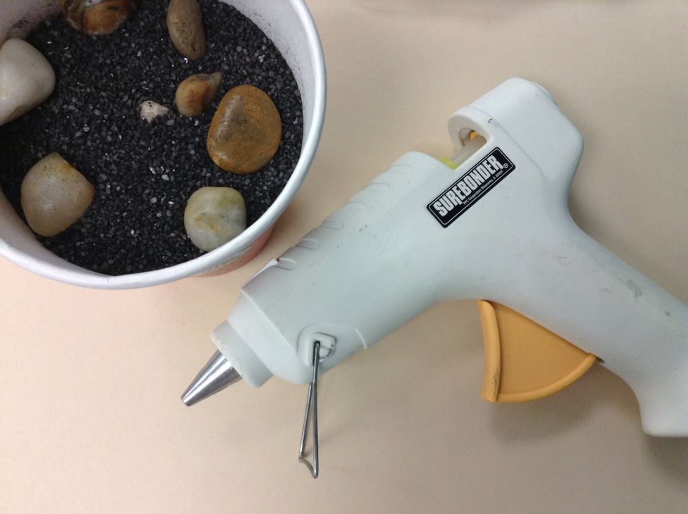 Heat your hot glue gun.