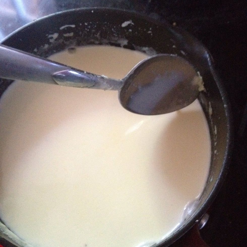 Heat your milk at low temp turning with a spoon every 20-30 mins you will see it thickening while it's cooking we will start the balls