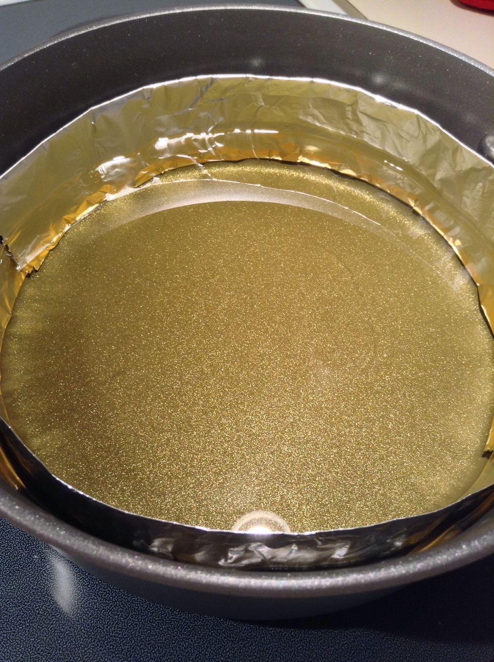 Heat your oil, your oil will need to be at 350 degrees. NOW I said to use one quart of oil but this will vary depending on how big your pan is. But your oil will need to be pretty deep for the batter.