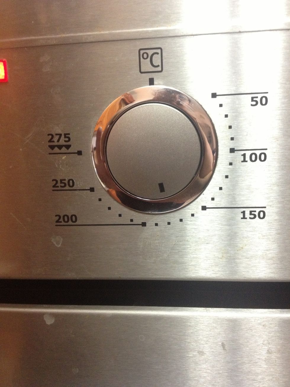 Heat your oven to about 180 c