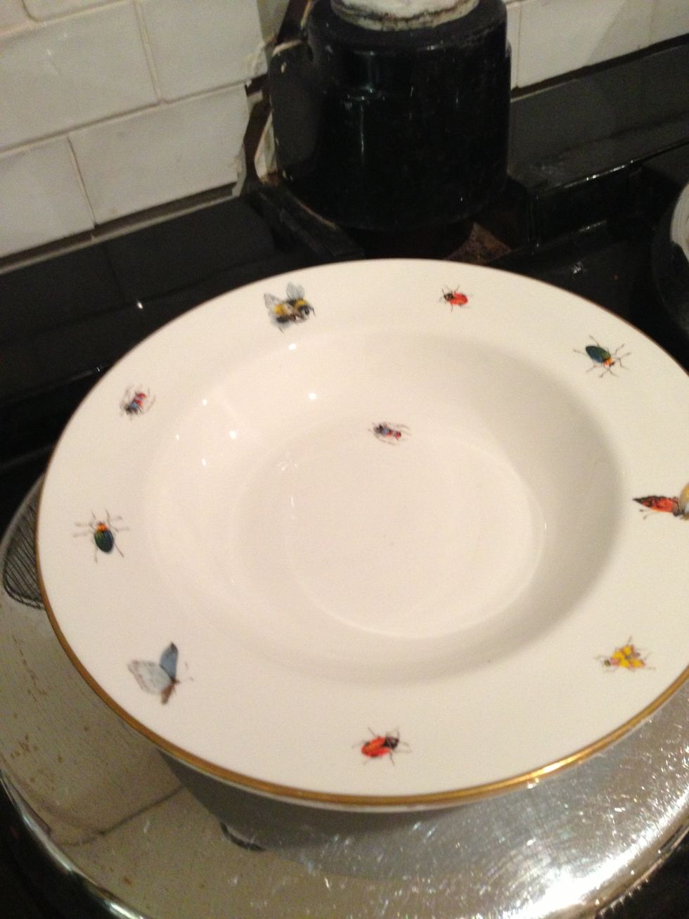 Heated bowl ready for food