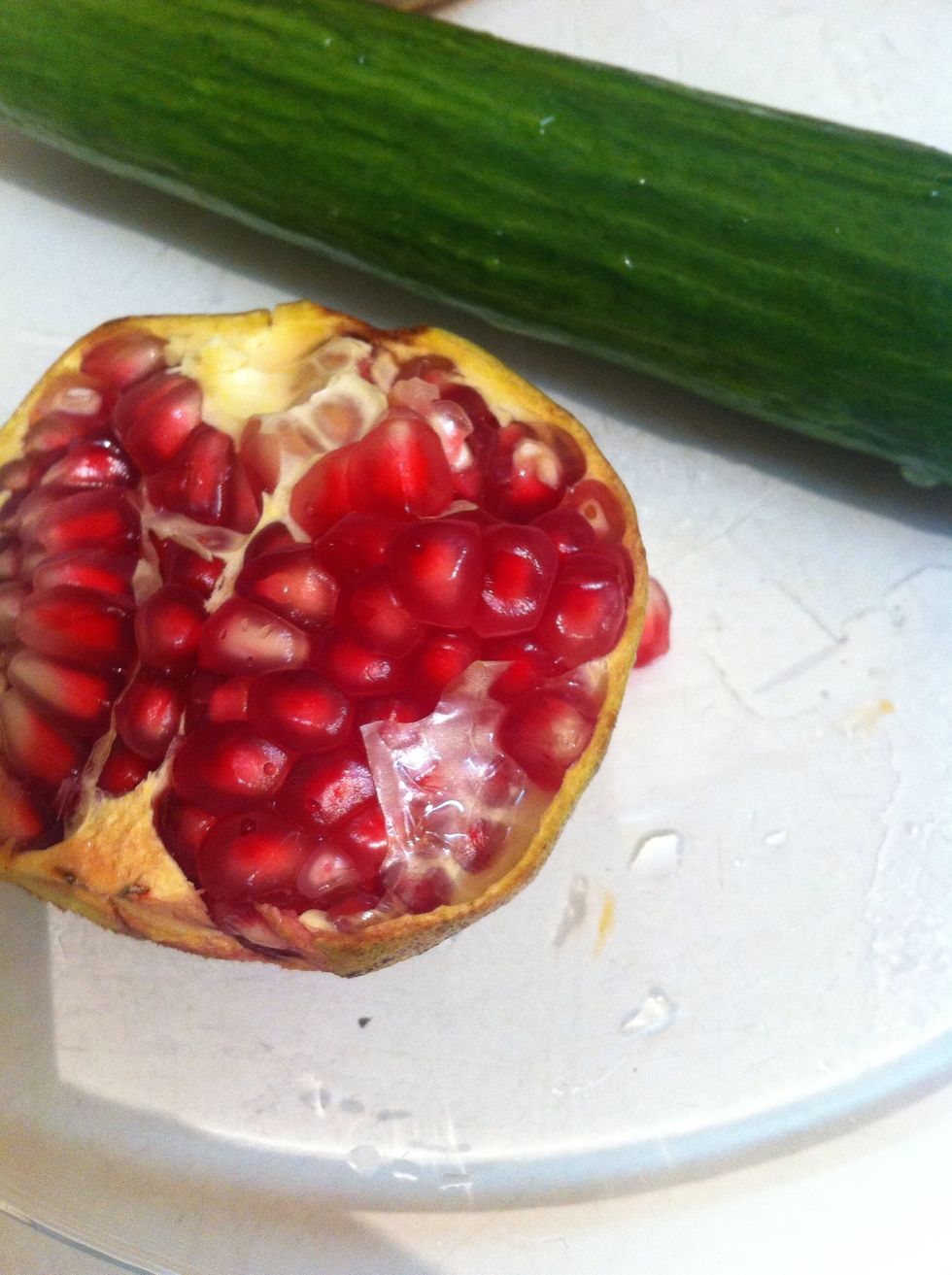heavenly pomegranate. It's a panacea for the body specially any, absolutely any kinda tummy issues. Take out the seeds by thwacking the back of pomegranate with a spoon/knife handle