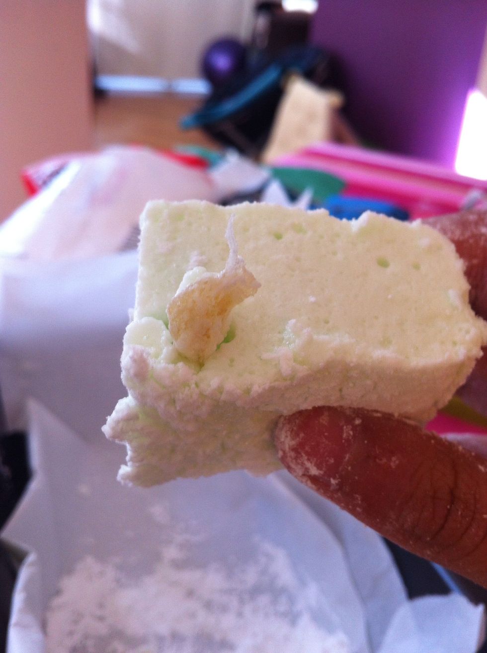 Hehe oops! A clump of gelatine made its way into the marshmallow. I'm pretty sure there were others as well \ud83d\ude01